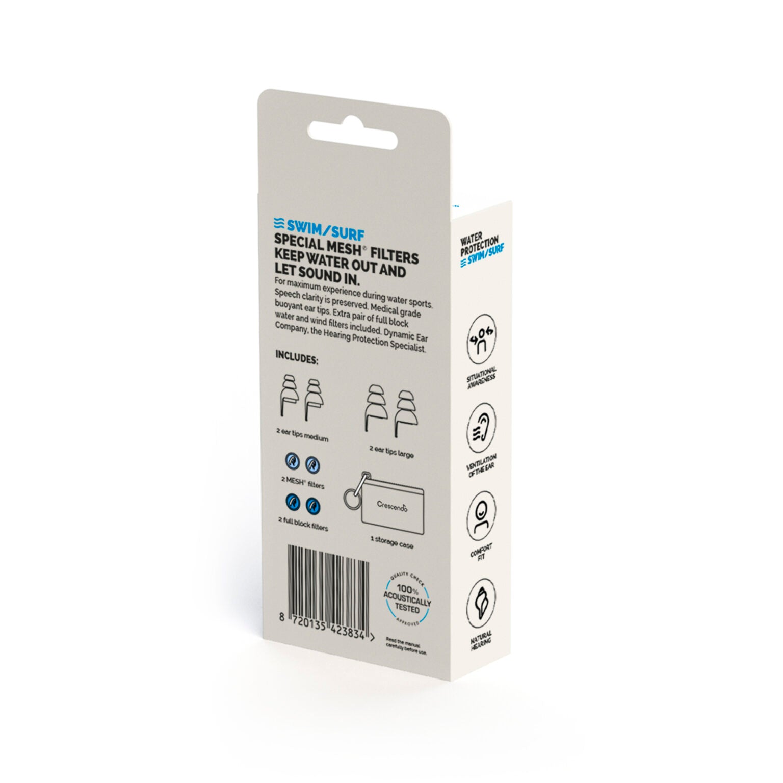 Tapones para surf y natación — Protección frente al agua